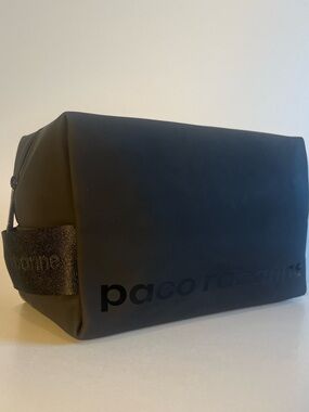 Authentic Paco Rabanne Black Makeup Cosmetic toiletry bag